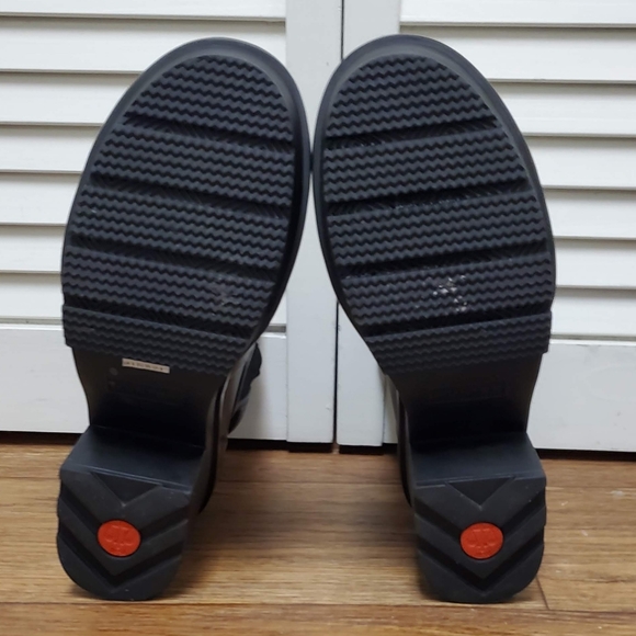 ⚠️SOLD HUNTER Womens Original Block High Heel Chelsea Rain Boots. Black. US 8 - Picture 8 of 11